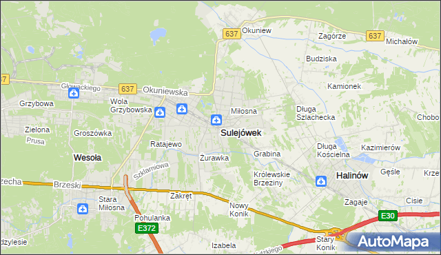 mapa Sulejówek, Sulejówek na mapie Targeo
