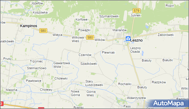 mapa Towarzystwo Czarnów, Towarzystwo Czarnów na mapie Targeo