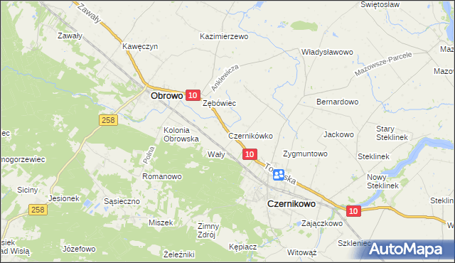 mapa Czernikówko, Czernikówko na mapie Targeo