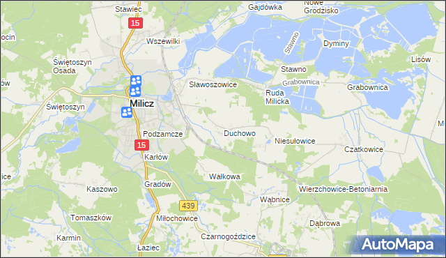 mapa Duchowo, Duchowo na mapie Targeo