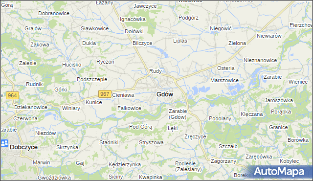 mapa Gdów, Gdów na mapie Targeo