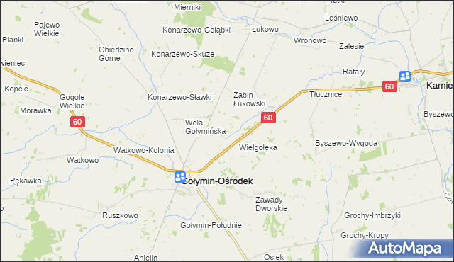 mapa Gołymin-Północ, Gołymin-Północ na mapie Targeo
