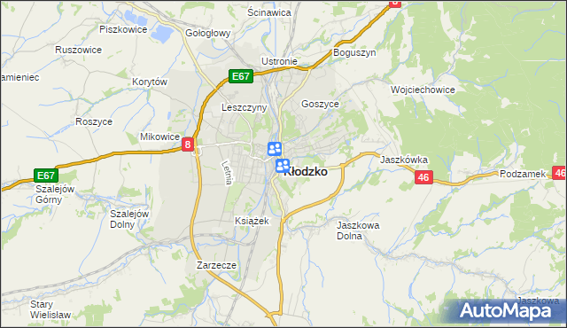 mapa Kłodzka, Kłodzko na mapie Targeo