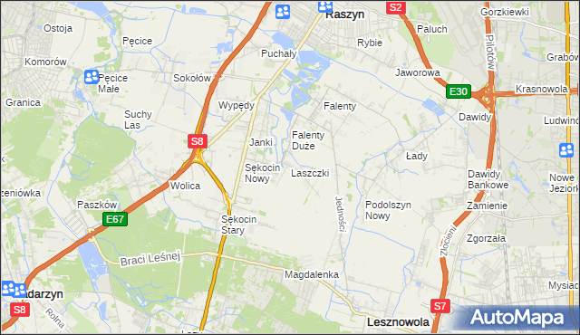 mapa Laszczki, Laszczki na mapie Targeo