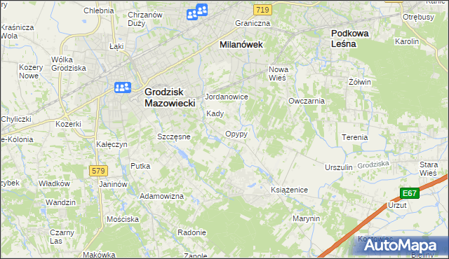 mapa Opypy, Opypy na mapie Targeo