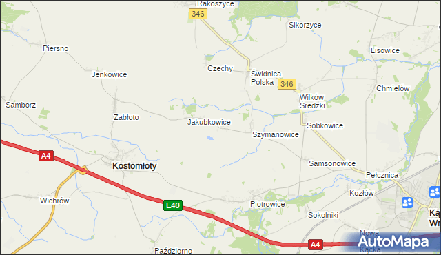 mapa Siemidrożyce, Siemidrożyce na mapie Targeo