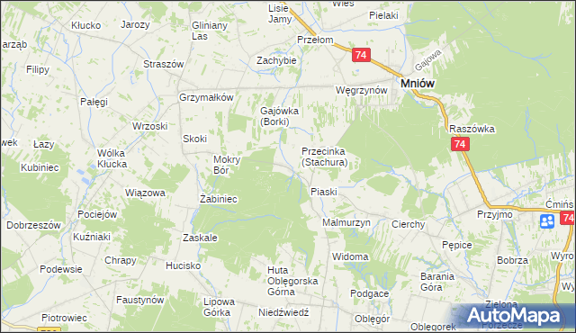 mapa Stachura, Stachura na mapie Targeo