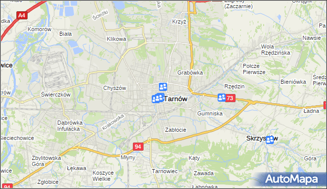 mapa Tarnów, Tarnów na mapie Targeo