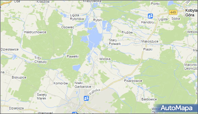 mapa Wioska gmina Syców, Wioska gmina Syców na mapie Targeo