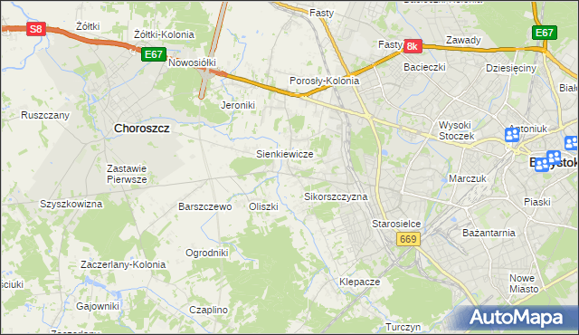 mapa Krupniki, Krupniki na mapie Targeo