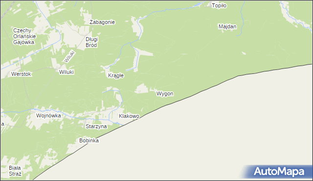 mapa Wygon gmina Dubicze Cerkiewne, Wygon gmina Dubicze Cerkiewne na mapie Targeo