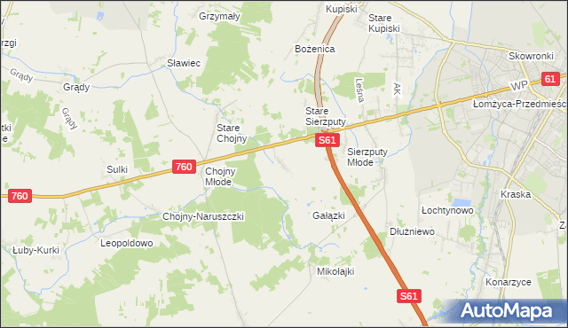 mapa Grzymały Szczepankowskie, Grzymały Szczepankowskie na mapie Targeo