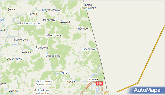mapa Saczkowce, Saczkowce na mapie Targeo