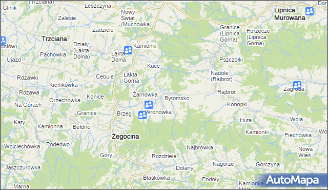 mapa Bytomsko, Bytomsko na mapie Targeo