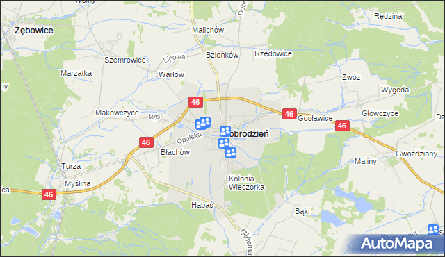 mapa Dobrodzień, Dobrodzień na mapie Targeo