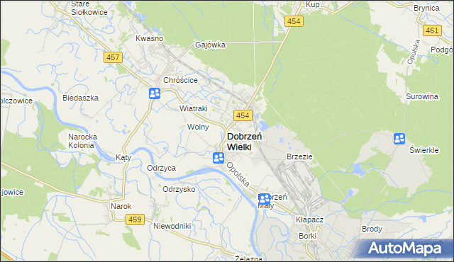 mapa Dobrzeń Wielki, Dobrzeń Wielki na mapie Targeo