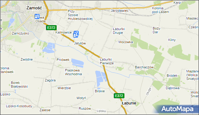 mapa Łabuńki Pierwsze, Łabuńki Pierwsze na mapie Targeo