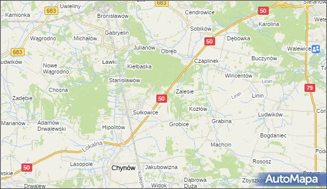 mapa Nowe Grobice, Nowe Grobice na mapie Targeo