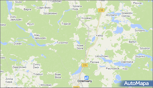 mapa Nowe Słone, Nowe Słone na mapie Targeo