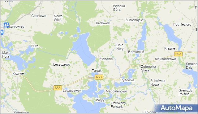 mapa Piertanie, Piertanie na mapie Targeo