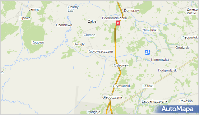 mapa Podostrówek, Podostrówek na mapie Targeo