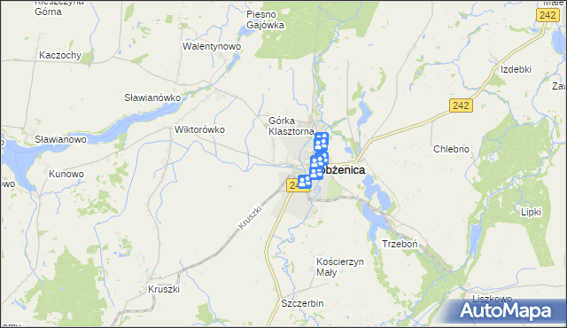 mapa Rataje gmina Łobżenica, Rataje gmina Łobżenica na mapie Targeo
