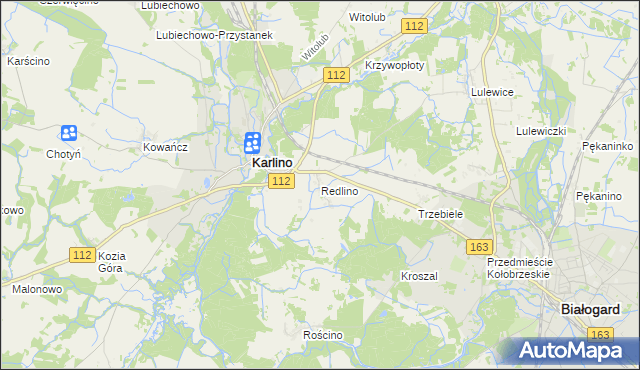 mapa Redlino, Redlino na mapie Targeo