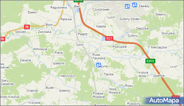 mapa Ruda Talubska, Ruda Talubska na mapie Targeo