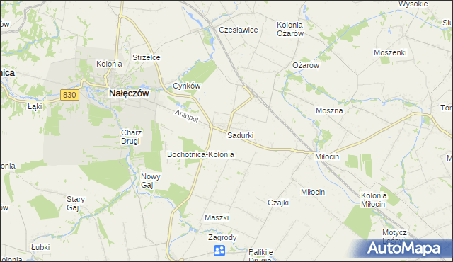 mapa Sadurki, Sadurki na mapie Targeo