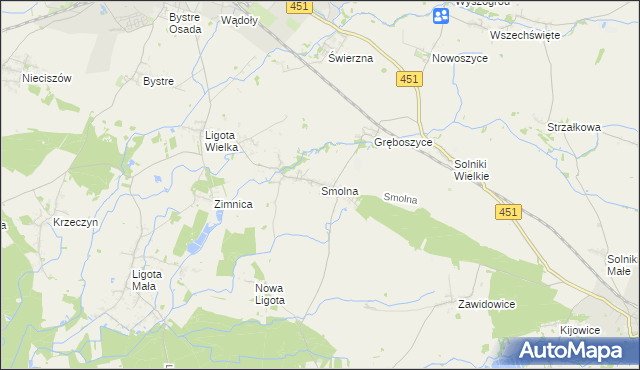 mapa Smolna gmina Oleśnica, Smolna gmina Oleśnica na mapie Targeo