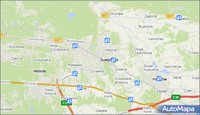 mapa Sulejówek, Sulejówek na mapie Targeo