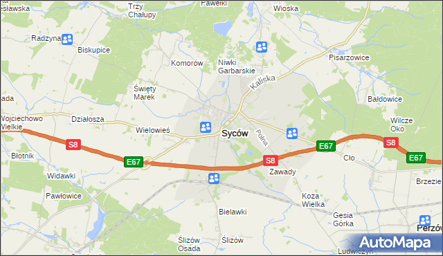 mapa Syców, Syców na mapie Targeo