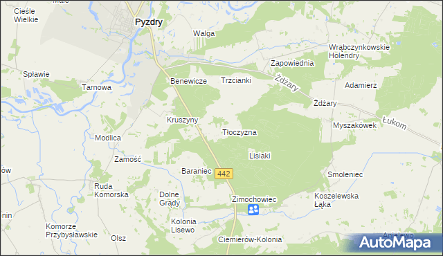 mapa Tłoczyzna, Tłoczyzna na mapie Targeo