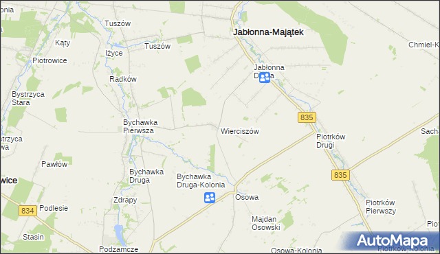 mapa Wierciszów, Wierciszów na mapie Targeo