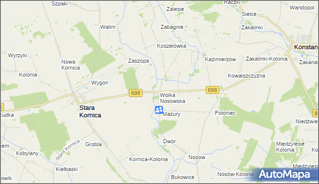 mapa Wólka Nosowska, Wólka Nosowska na mapie Targeo