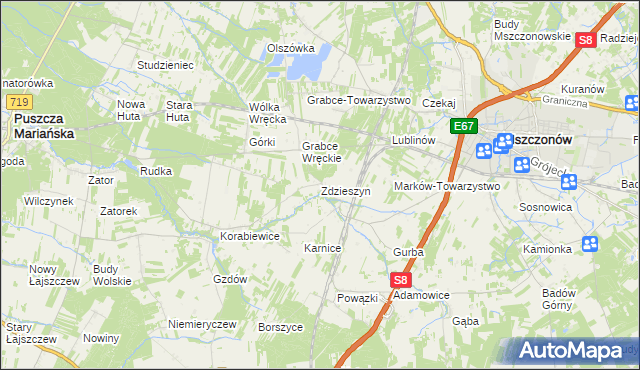 mapa Zdzieszyn, Zdzieszyn na mapie Targeo