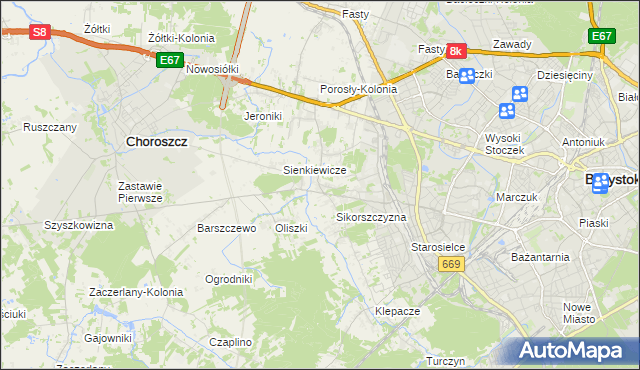 mapa Krupniki, Krupniki na mapie Targeo