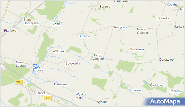 mapa Stary Gołębin, Stary Gołębin na mapie Targeo