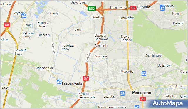 mapa Zgorzała, Zgorzała na mapie Targeo