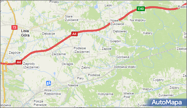 mapa Jodłówka gmina Tarnów, Jodłówka gmina Tarnów na mapie Targeo