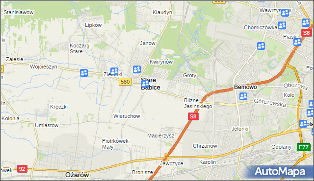 mapa Latchorzew, Latchorzew na mapie Targeo