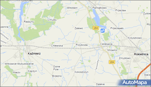 mapa Przybroda, Przybroda na mapie Targeo