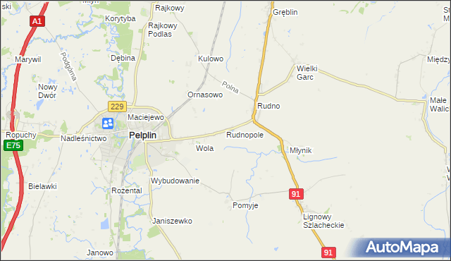 mapa Rudnopole, Rudnopole na mapie Targeo