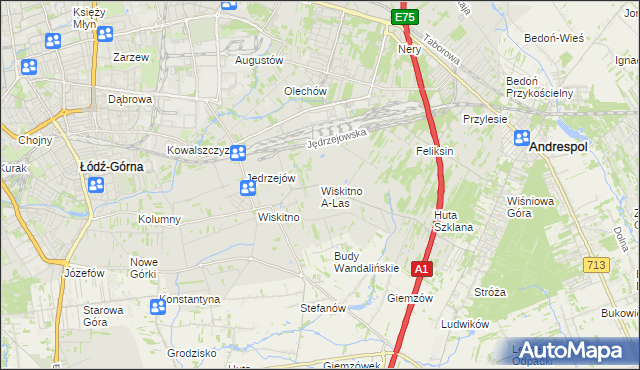 mapa Wiskitno A-Las, Wiskitno A-Las na mapie Targeo