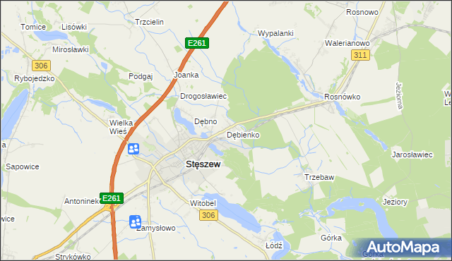 mapa Dębienko, Dębienko na mapie Targeo