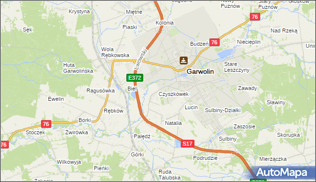 mapa Czyszkówek, Czyszkówek na mapie Targeo