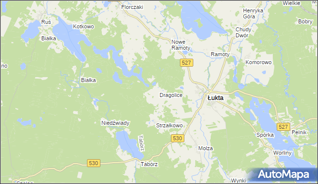 mapa Dragolice, Dragolice na mapie Targeo