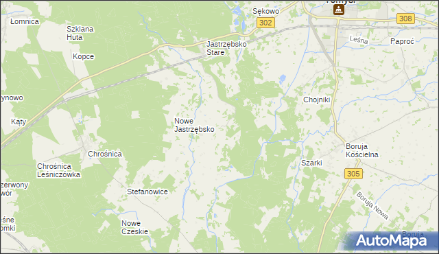 mapa Grubsko, Grubsko na mapie Targeo