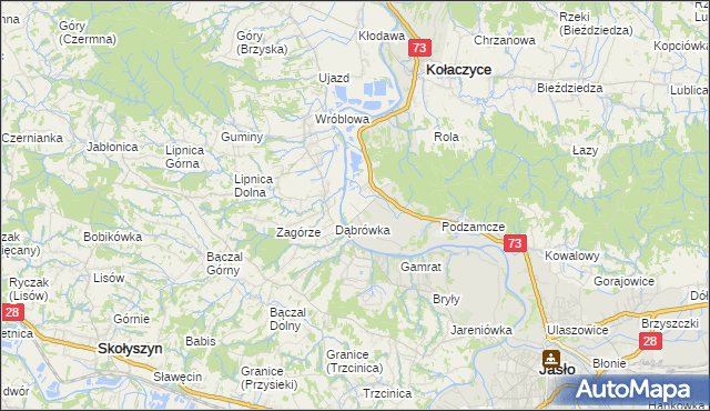 mapa Krajowice, Krajowice na mapie Targeo