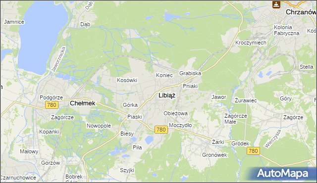 mapa Libiąż, Libiąż na mapie Targeo